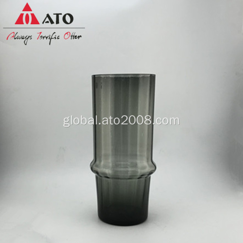 Clear Vase Smoky Gray Glass Vase Manufactory
